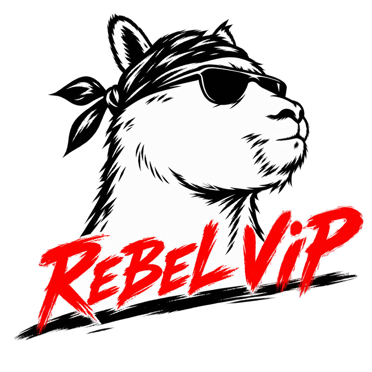 REBEL VIP capybara logo
